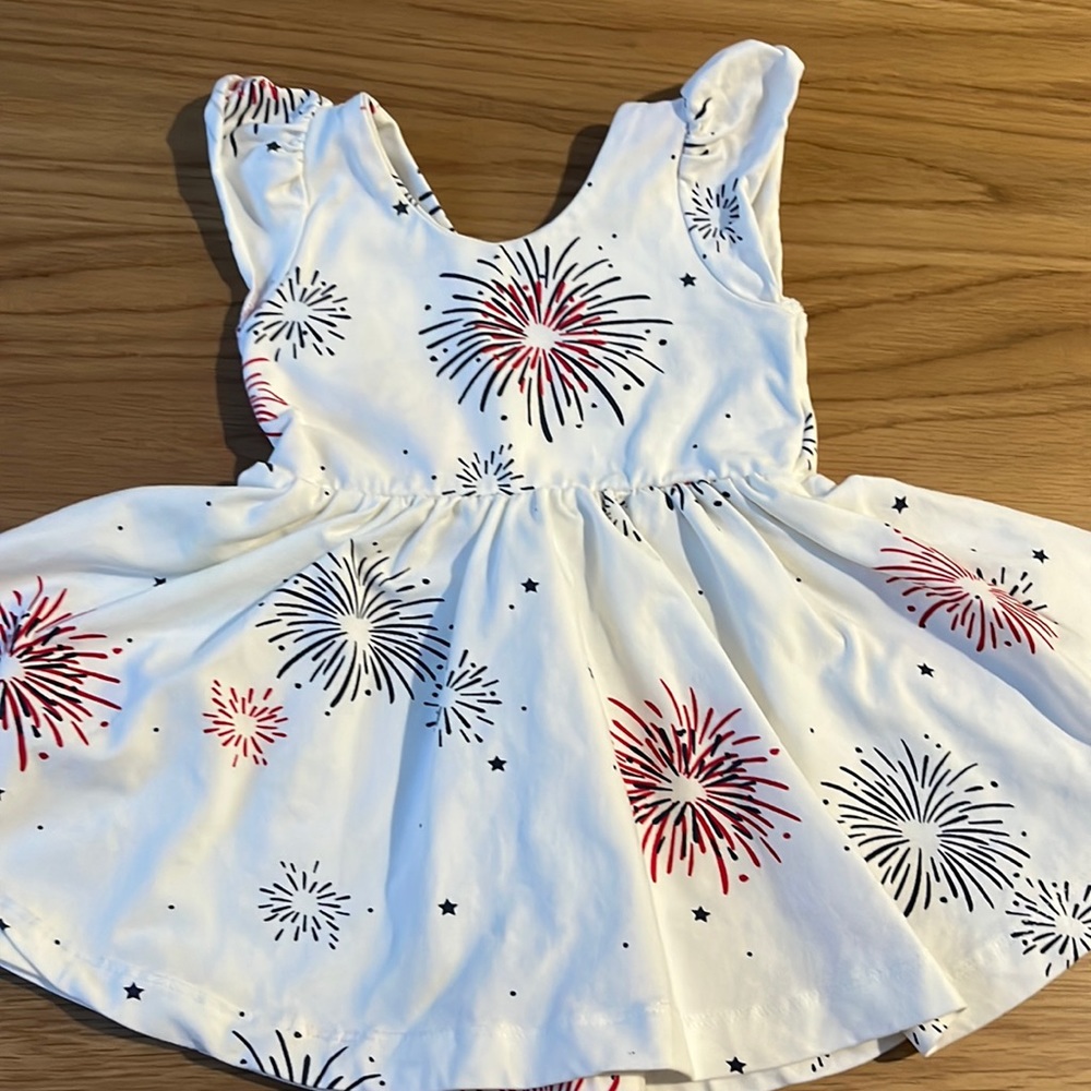 Monica + Andy firework dress